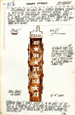 Journal page for June 23–24, 1962 featuring text and a color sketch of the sculpture Star