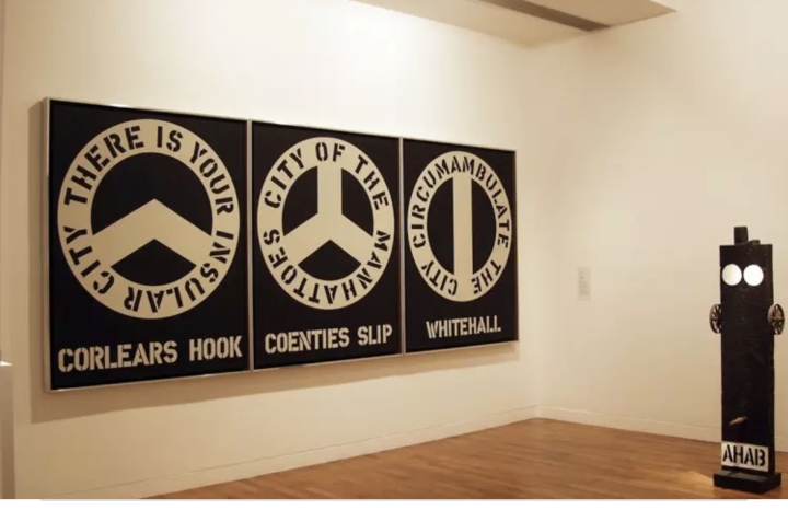 Installation view of Robert Indiana: Paintings and Sculpture, 1961 to 2003 at Waddington Custot Galleries