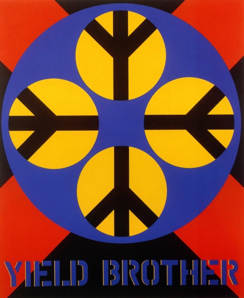Robert Indiana's painting Yield Brother